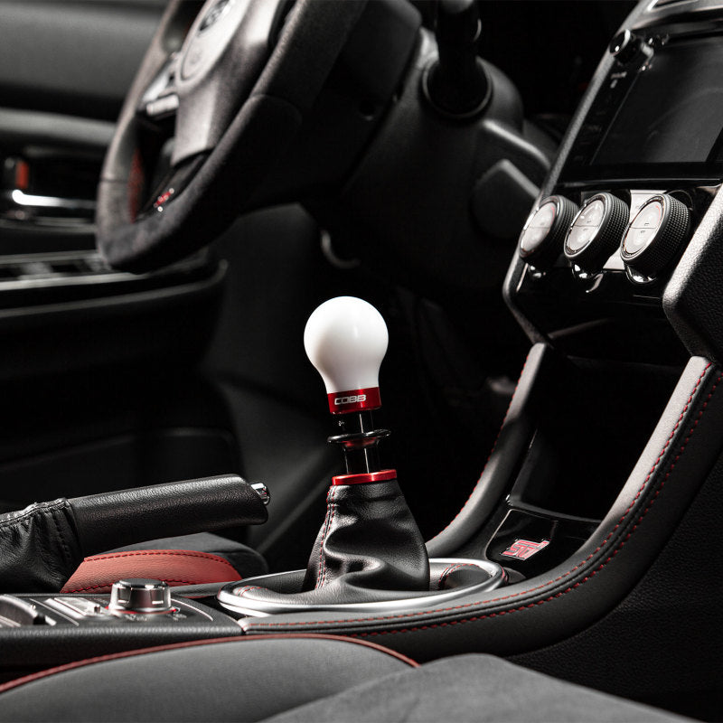 Cobb Subaru 6-Speed Weighted COBB Shift Knob - White (Incl. Both