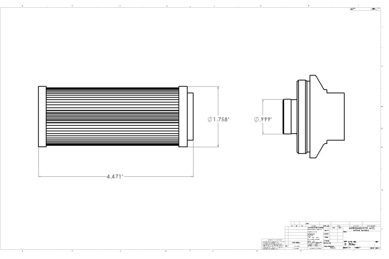 Aeromotive In-Line Filter - (AN-12 ORB) 10 Micron Microglass Element