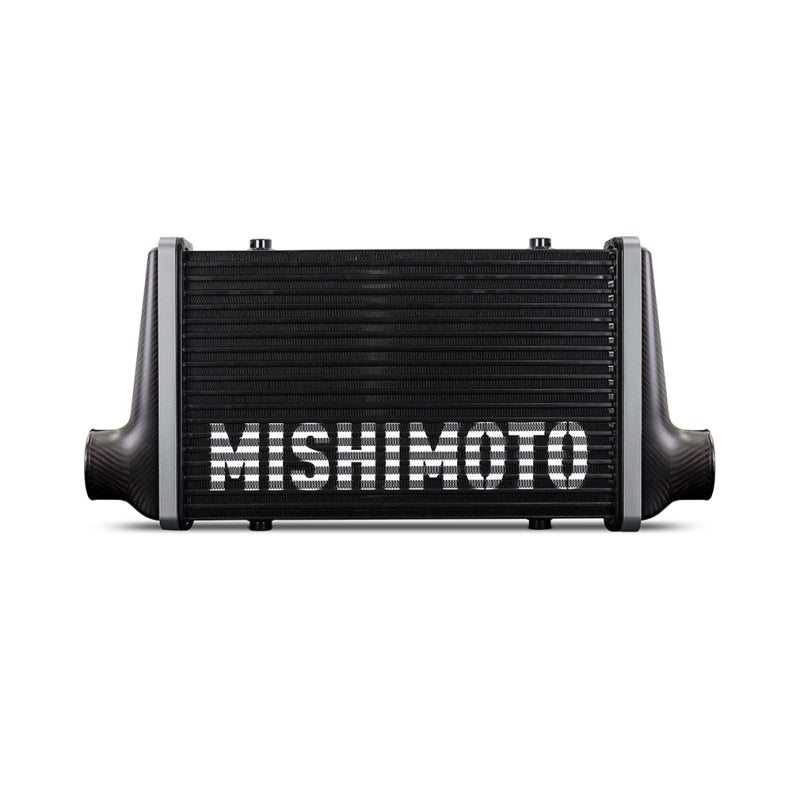 Mishimoto Universal Carbon Fiber Intercooler - Matte Tanks - 525mm Black Core - S-Flow - BK V-Band