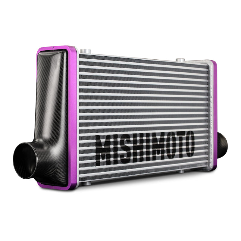 Mishimoto Universal Carbon Fiber Intercooler - Matte Tanks - 450mm Gold Core - S-Flow - G V-Band