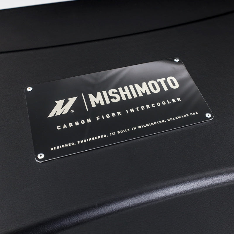 Mishimoto Universal Carbon Fiber Intercooler - Gloss Tanks - 600mm Silver Core - S-Flow - C V-Band