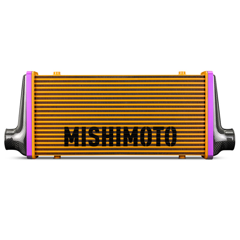 Mishimoto Universal Carbon Fiber Intercooler - Matte Tanks - 525mm Black Core - S-Flow - BK V-Band